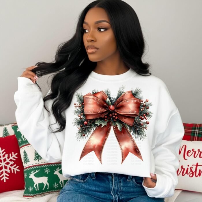 Christmas Coquette Bow PNG | Holiday Clipart (Digital Download)