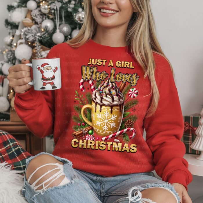 Alternative view of Girls Christmas PNG (Digital Download)