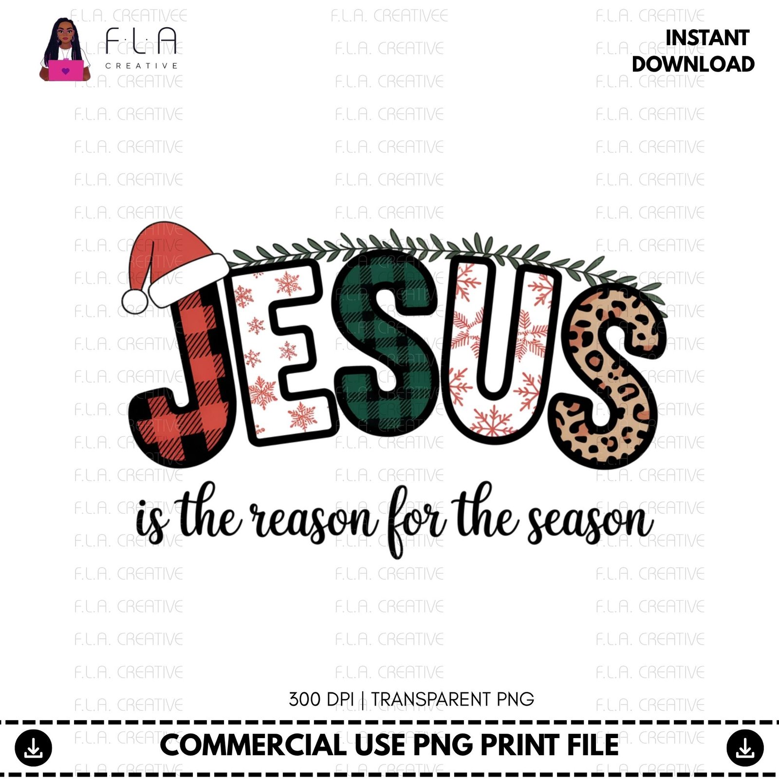 Jesus is the Reason For the Season PNG (Digital Download) - Image 2