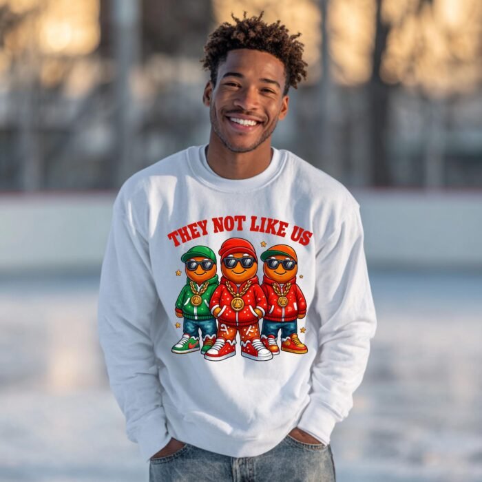 They Not Like Us Gingerbread Man PNG | Holiday Hip Hop Sublimation Design (Instant Download)