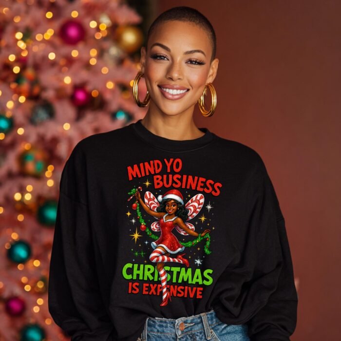 Mind Yo Business, Christmas Is Expensive Fairy Elf PNG | Holiday Humor Sarcasm Sublimation