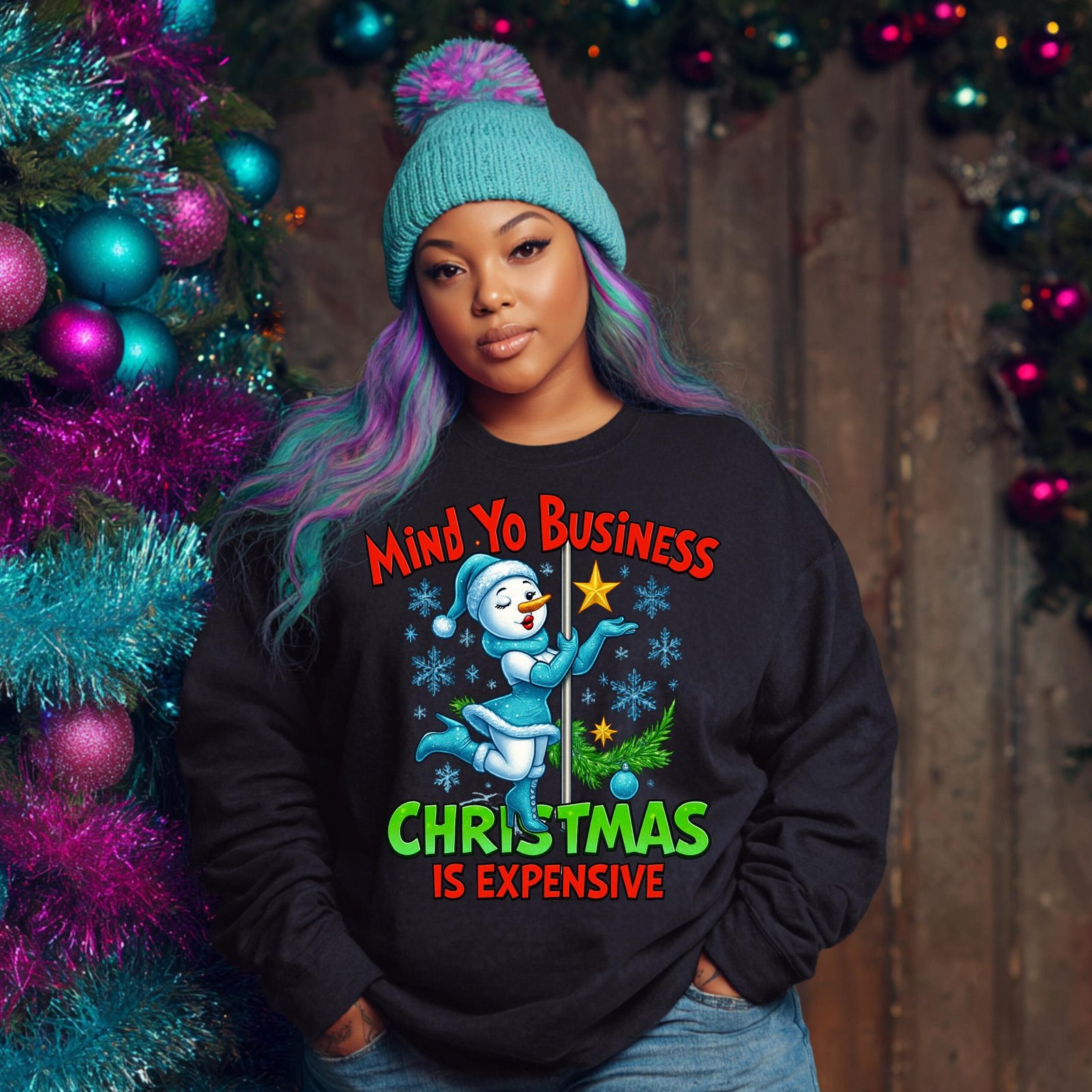 Mind Yo Business, Christmas Is Expensive Snowman PNG | Holiday Humor Sarcasm Sublimation