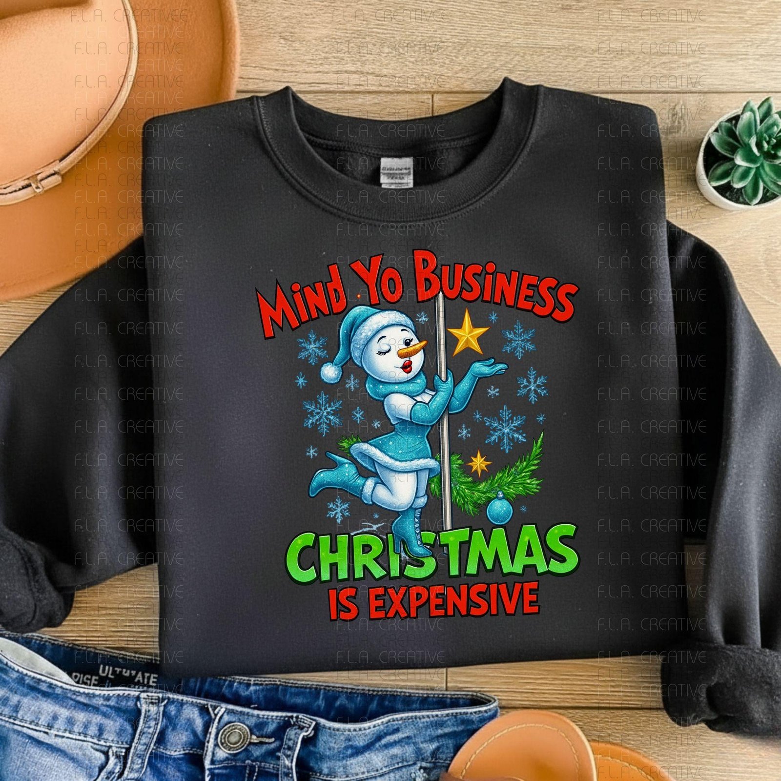 Mind Yo Business, Christmas Is Expensive Snowman PNG | Holiday Humor Sarcasm Sublimation - Image 5