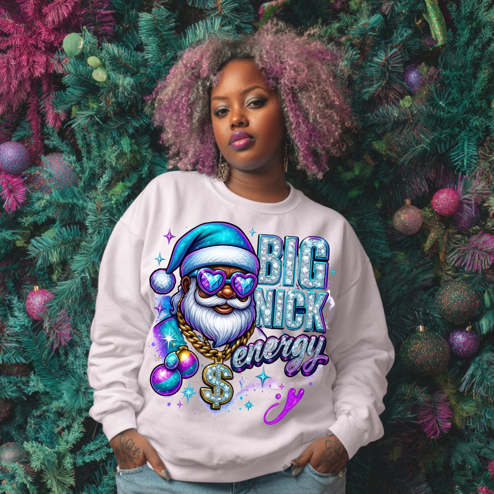Big Nick Energy Christmas PNG | Urban Holiday Humor Sublimation Design (Instant Dowload)