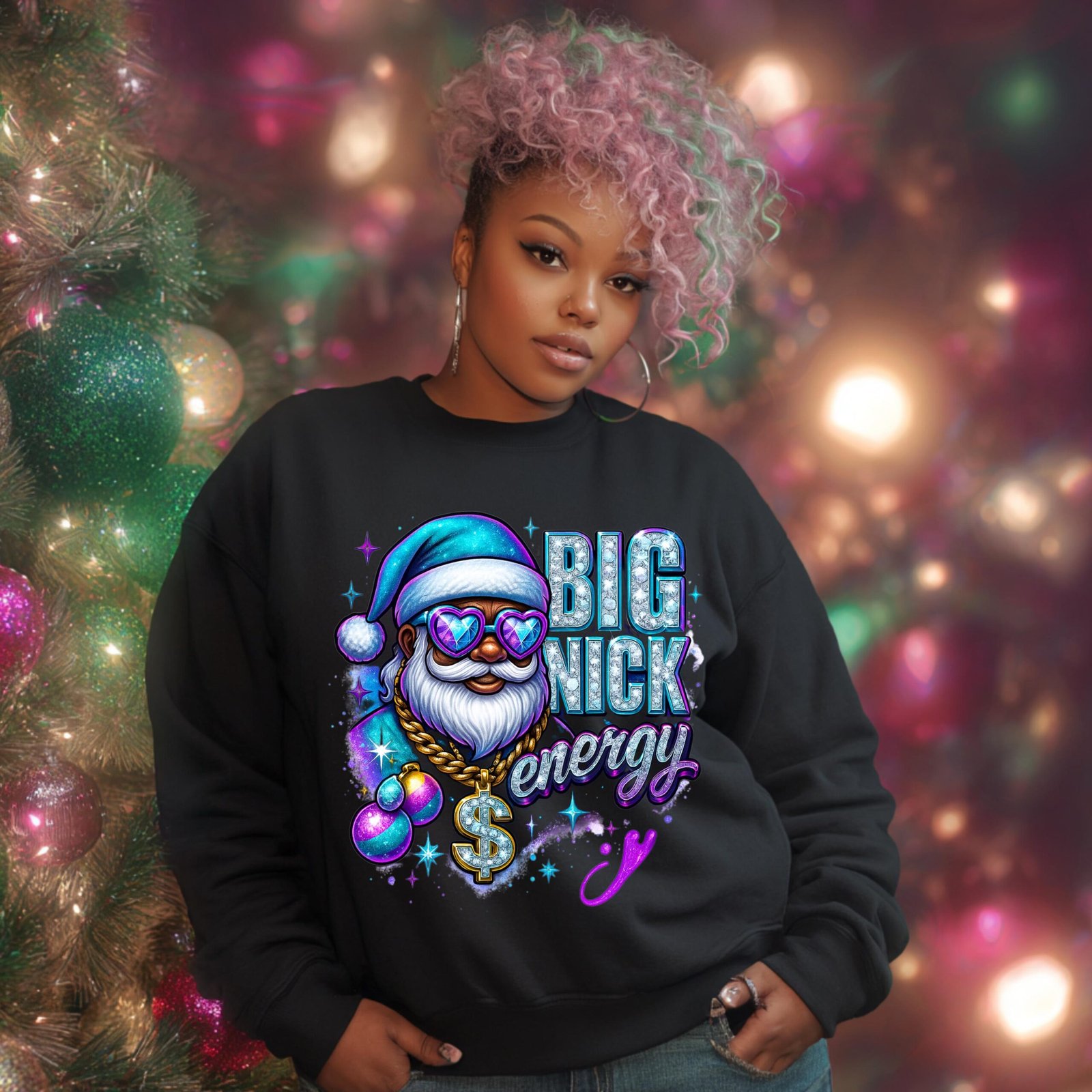 Big Nick Energy Christmas PNG | Urban Holiday Humor Sublimation Design (Instant Dowload) - Image 2
