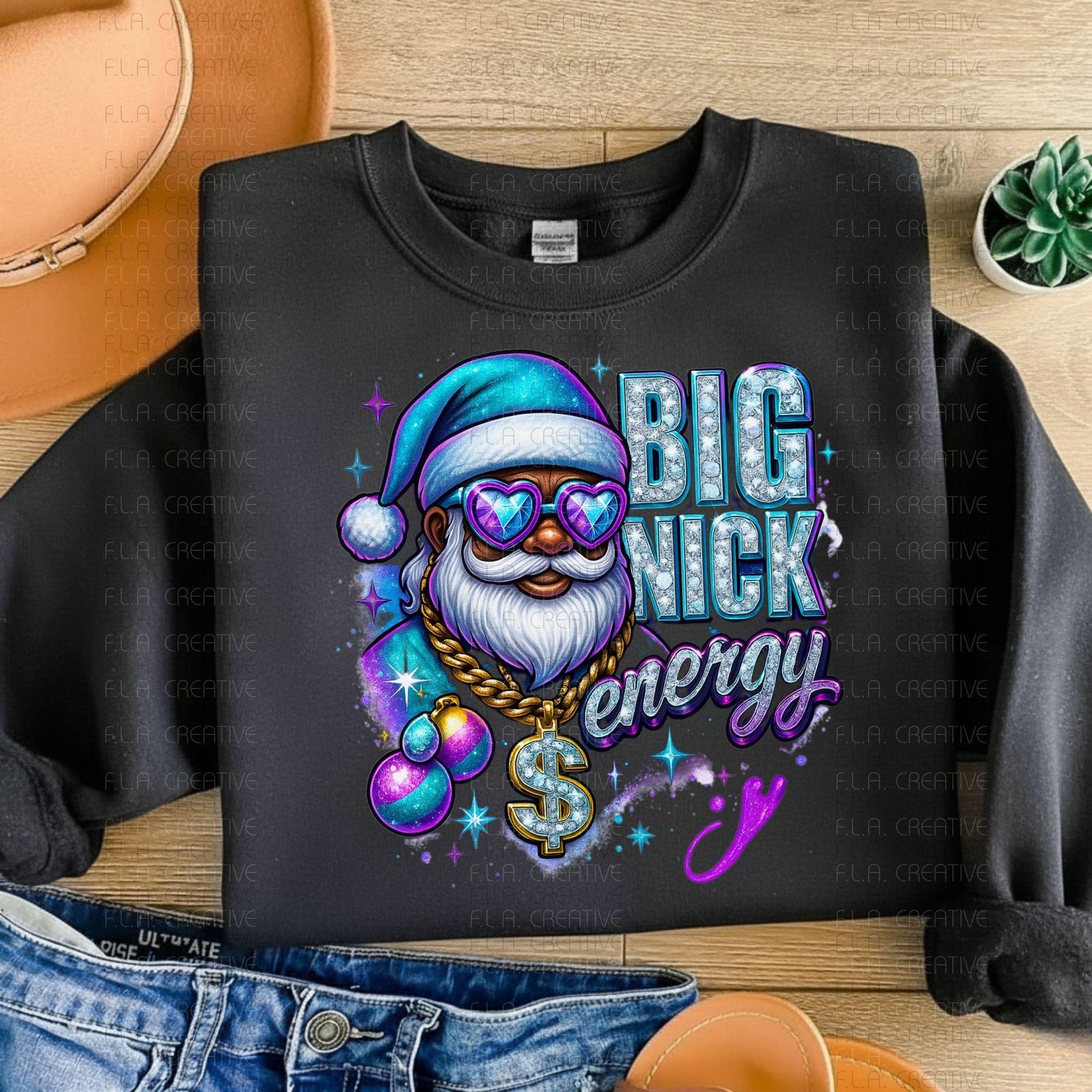Big Nick Energy Christmas PNG | Urban Holiday Humor Sublimation Design (Instant Dowload) - Image 5