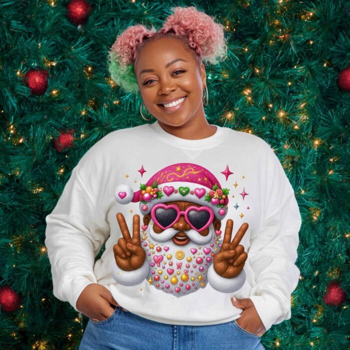 Peace and Love Santa PNG (Digital Download)