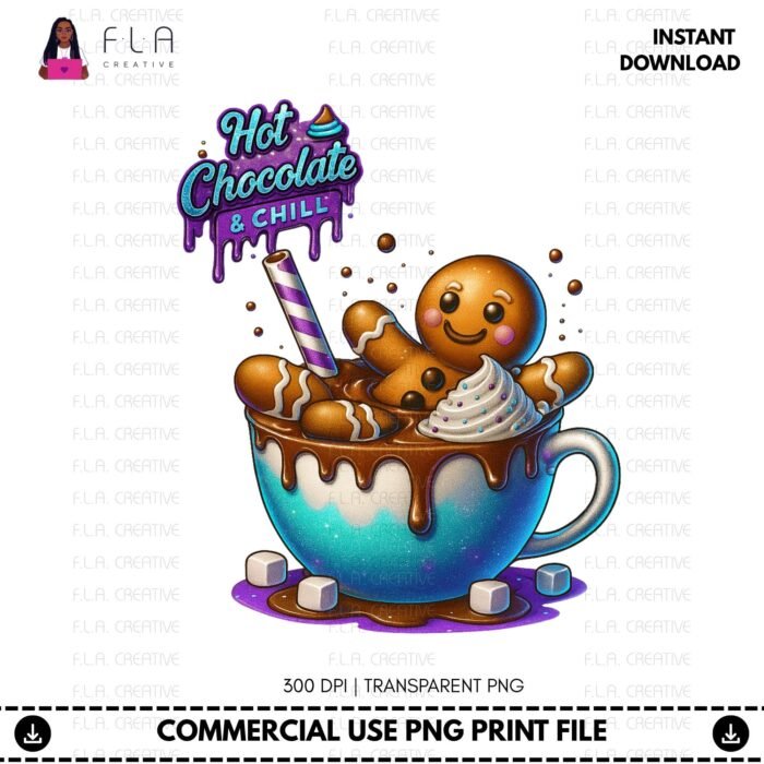 Alternative view of Hot Chocolate and Chill PNG (Digital Download)