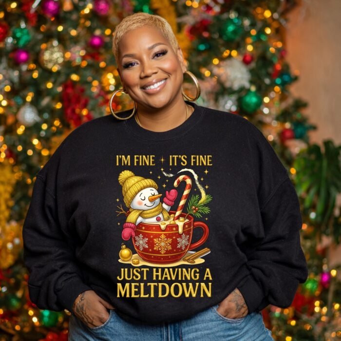 Just Having a Meltdown Snowman PNG (Digital Download)