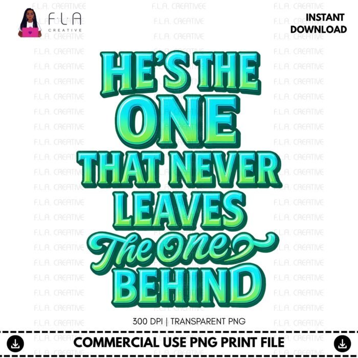 Alternative view of Christian PNG “He’s the One” Bible Verse Inspired Shirt Design | Faith Sublimation Art for DTF & Print | Instant Digital Download File