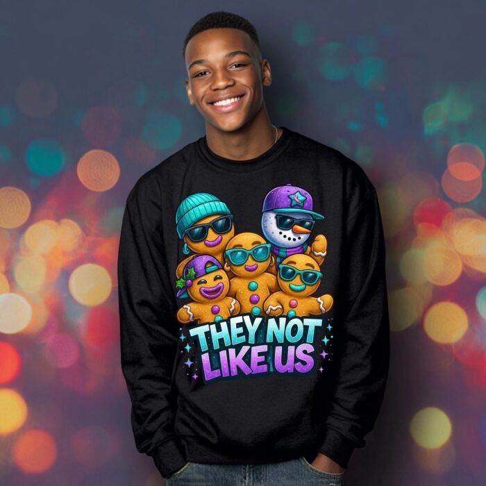 They Not Like Us Gingerbread Man Snowman PNG |Urban Hip Hop Holiday Art (Instant Download)