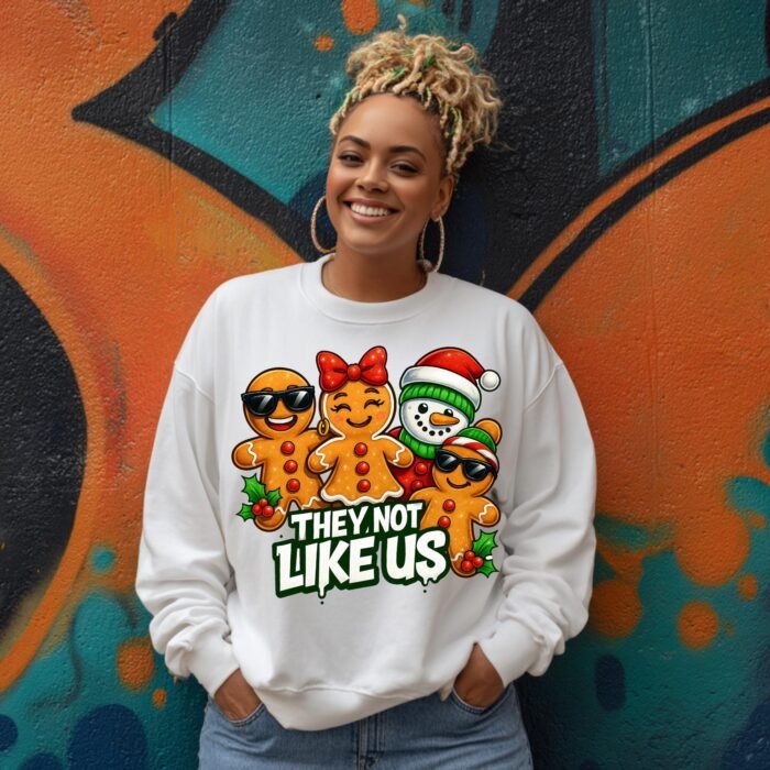 They Not Like Us Gingerbread Man Snowman PNG | Urban Hip Hop Holiday Art (Instant Download)