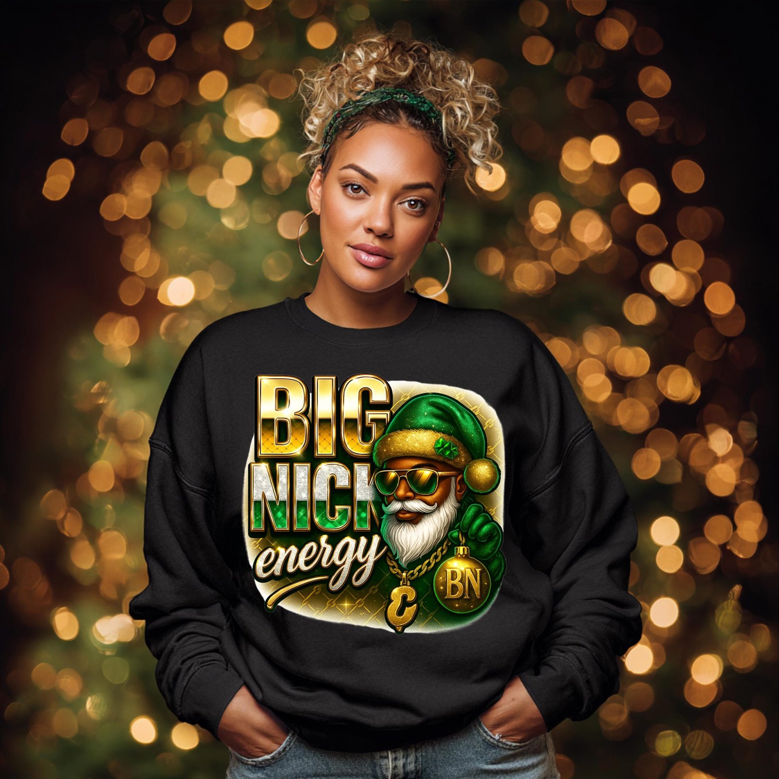 Big Nick Energy Christmas PNG | Urban Holiday Humor Sublimation Design (Instant Dowload)