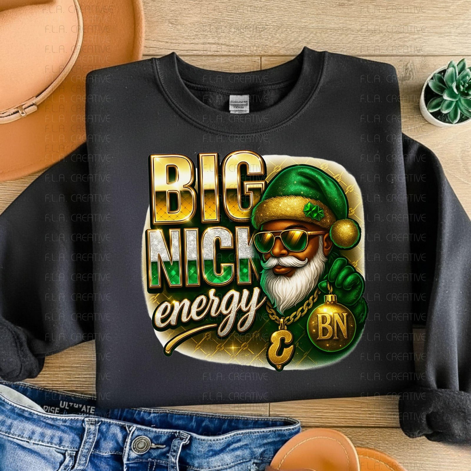 Big Nick Energy Christmas PNG | Urban Holiday Humor Sublimation Design (Instant Dowload) - Image 4