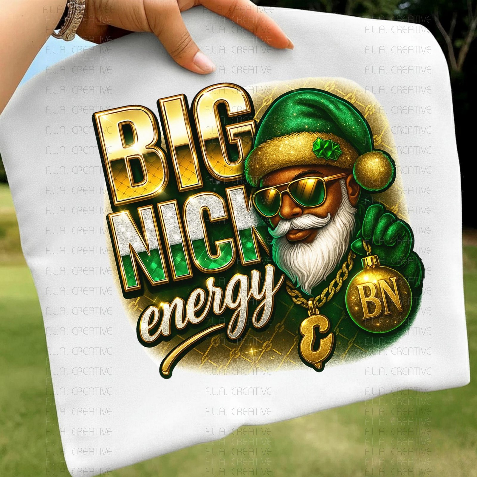 Big Nick Energy Christmas PNG | Urban Holiday Humor Sublimation Design (Instant Dowload) - Image 5