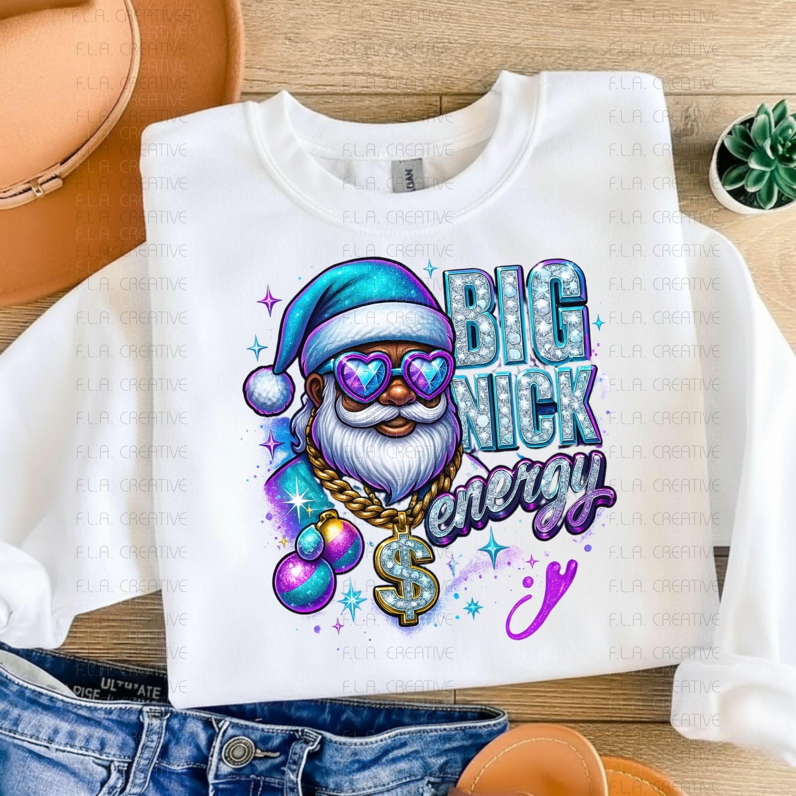Big Nick Energy Christmas PNG | Urban Holiday Humor Sublimation Design (Instant Dowload) - Image 4