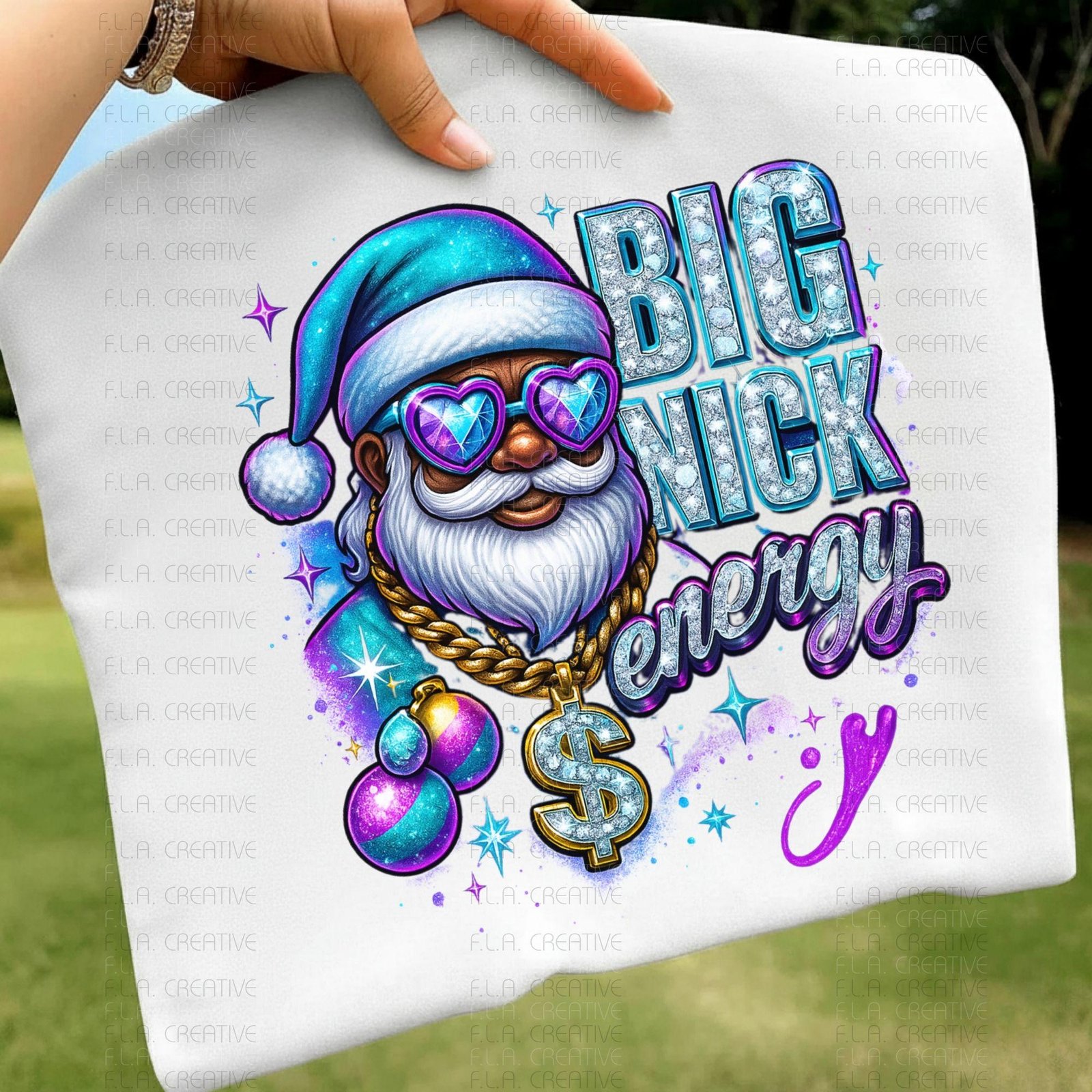 Big Nick Energy Christmas PNG | Urban Holiday Humor Sublimation Design (Instant Dowload) - Image 6