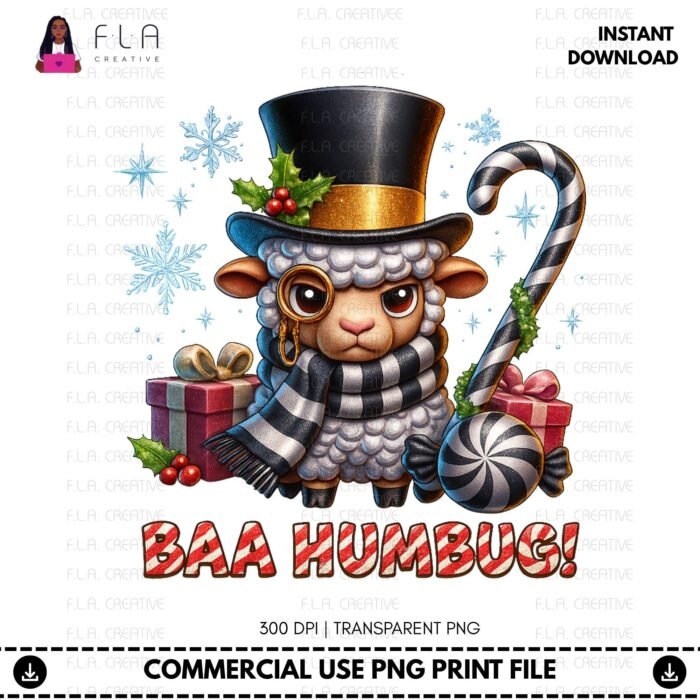 Alternative view of Bah Humbug PNG (Digital Download)