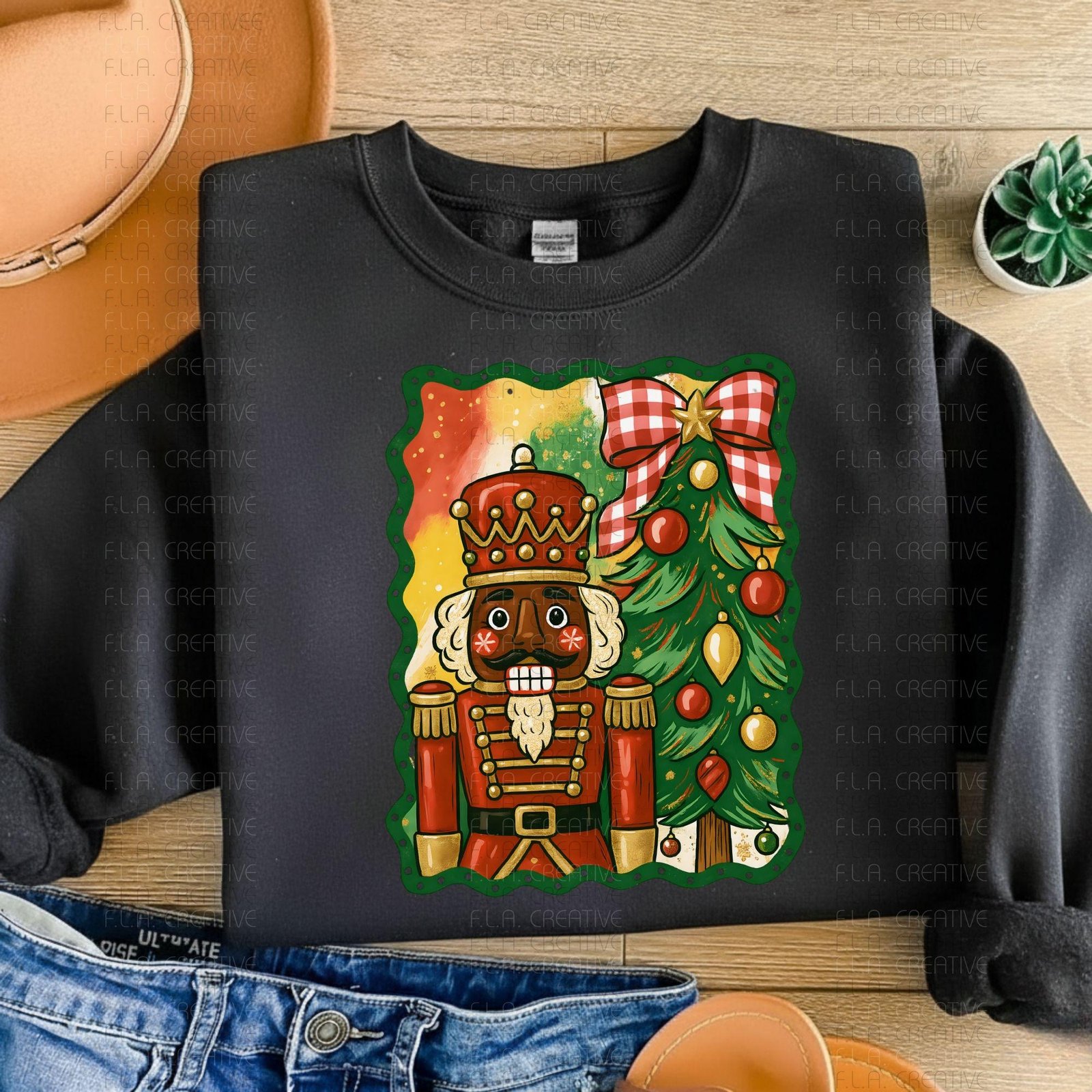 Black Nutcracker Christmas PNG | Afrocentric Holiday Clipart - Image 4