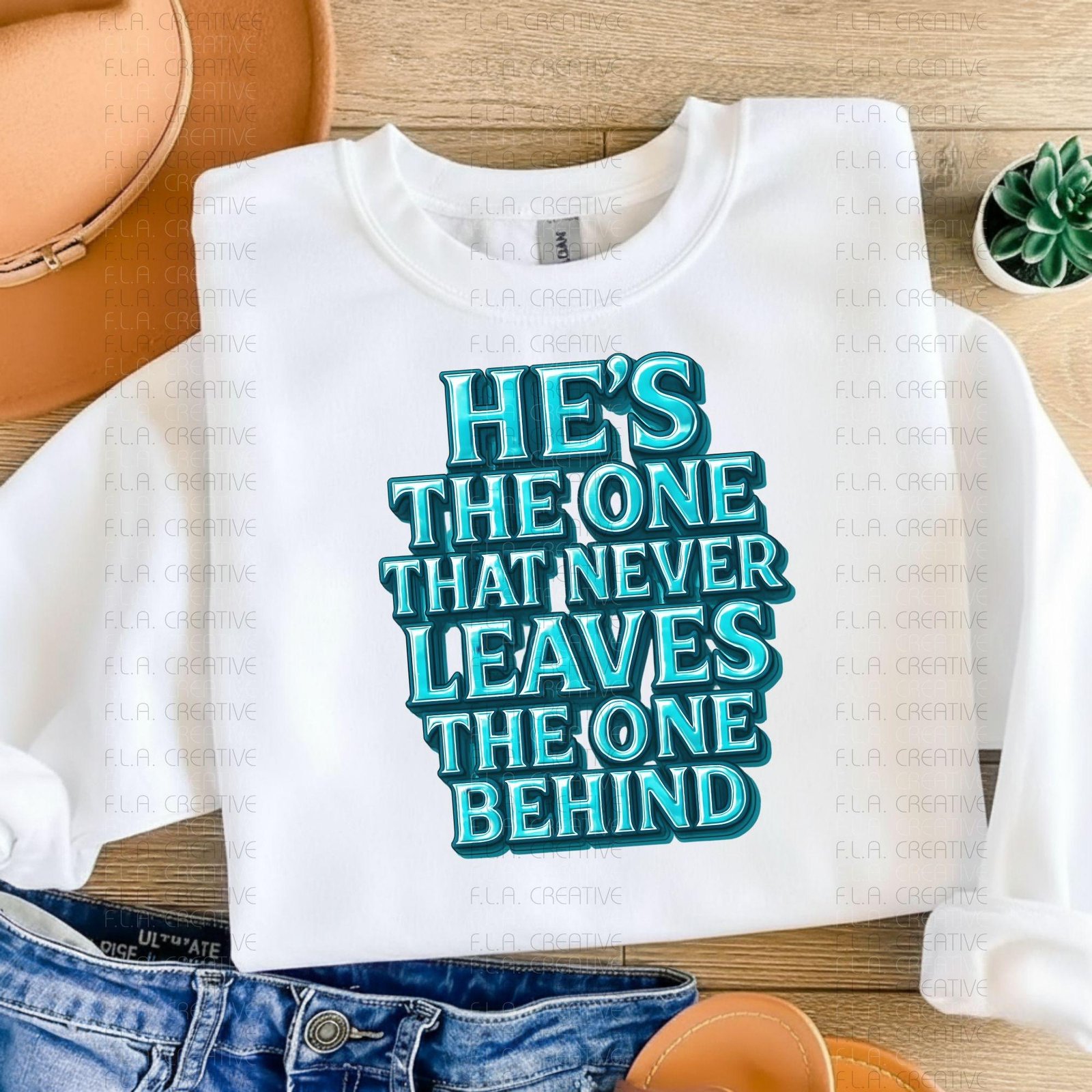 Christian PNG “He’s the One” Bible Verse Inspired Shirt Design | Faith Sublimation Art for DTF & Print | Instant Digital Download File - Image 3