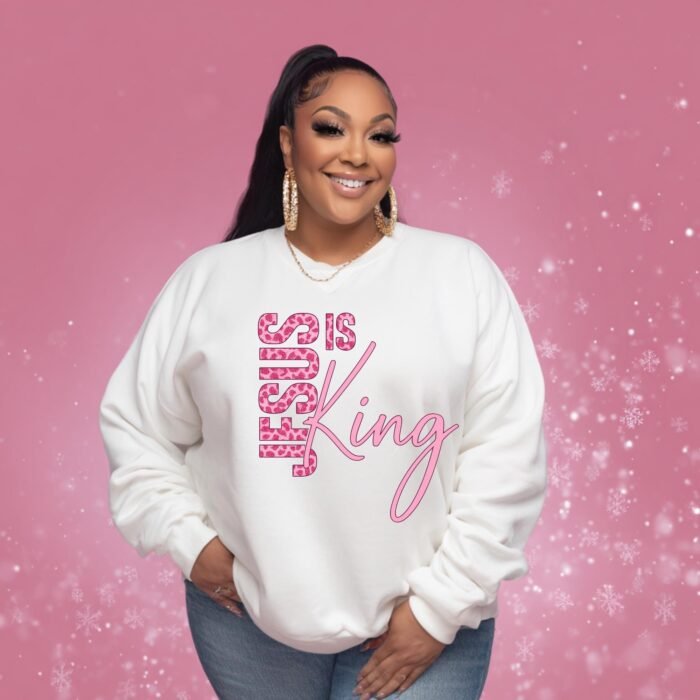 Jesus Is King PNG Download | Pink Leopard Christian Shirt Design | Faith Sublimation | DTF Print | Instant Digital Download