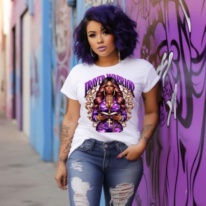 Prayer Warrior PNG, Christian Black Woman Clipart, Religious Sublimation Design, Gospel Shirt PNG, Faith Warrior Graphic, DTF Print File