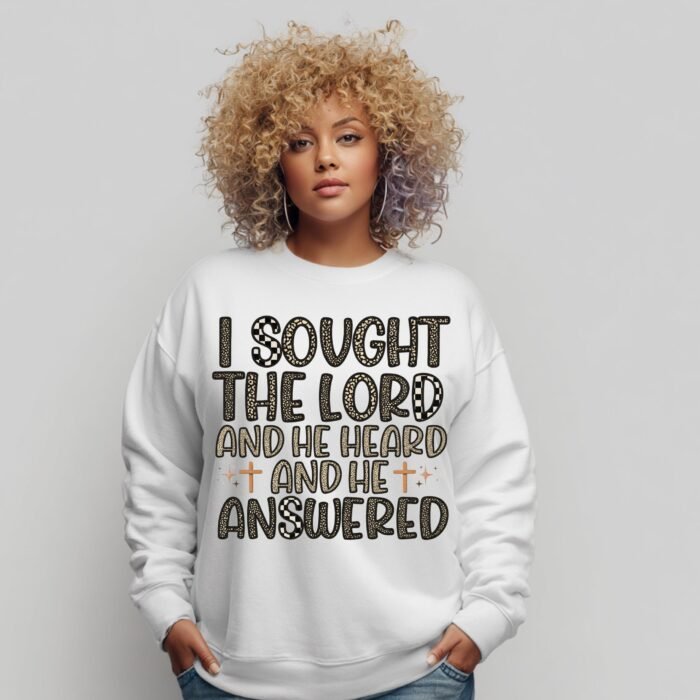 I Sought The Lord He Answered PNG | Christian Scripture PNG | Bible Verse Graphic | Religious Sublimation | Instant Digital Download