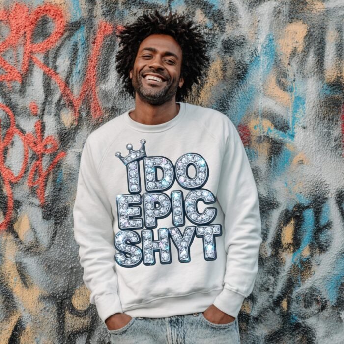 I Do Epic Shyt PNG, Bling Lettering Graphic, Funny Motivational Shirt Design, Urban Quote PNG for DTF & Sublimation, Digital Download