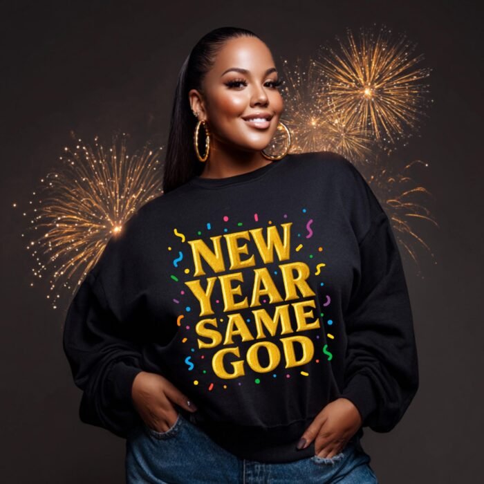 New Year Same God Confetti PNG, Christian New Year Shirt Design, Faith Quote Graphic, Religious Sublimation, DTF Print File