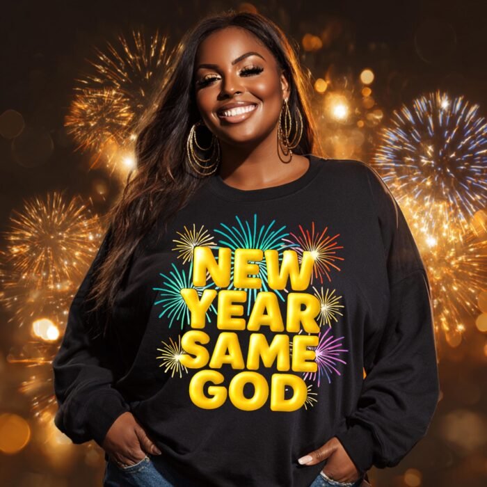 New Year Same God Fireworks PNG, Christian New Year Shirt Design, Faith Quote Graphic, Religious Sublimation, DTF Print File