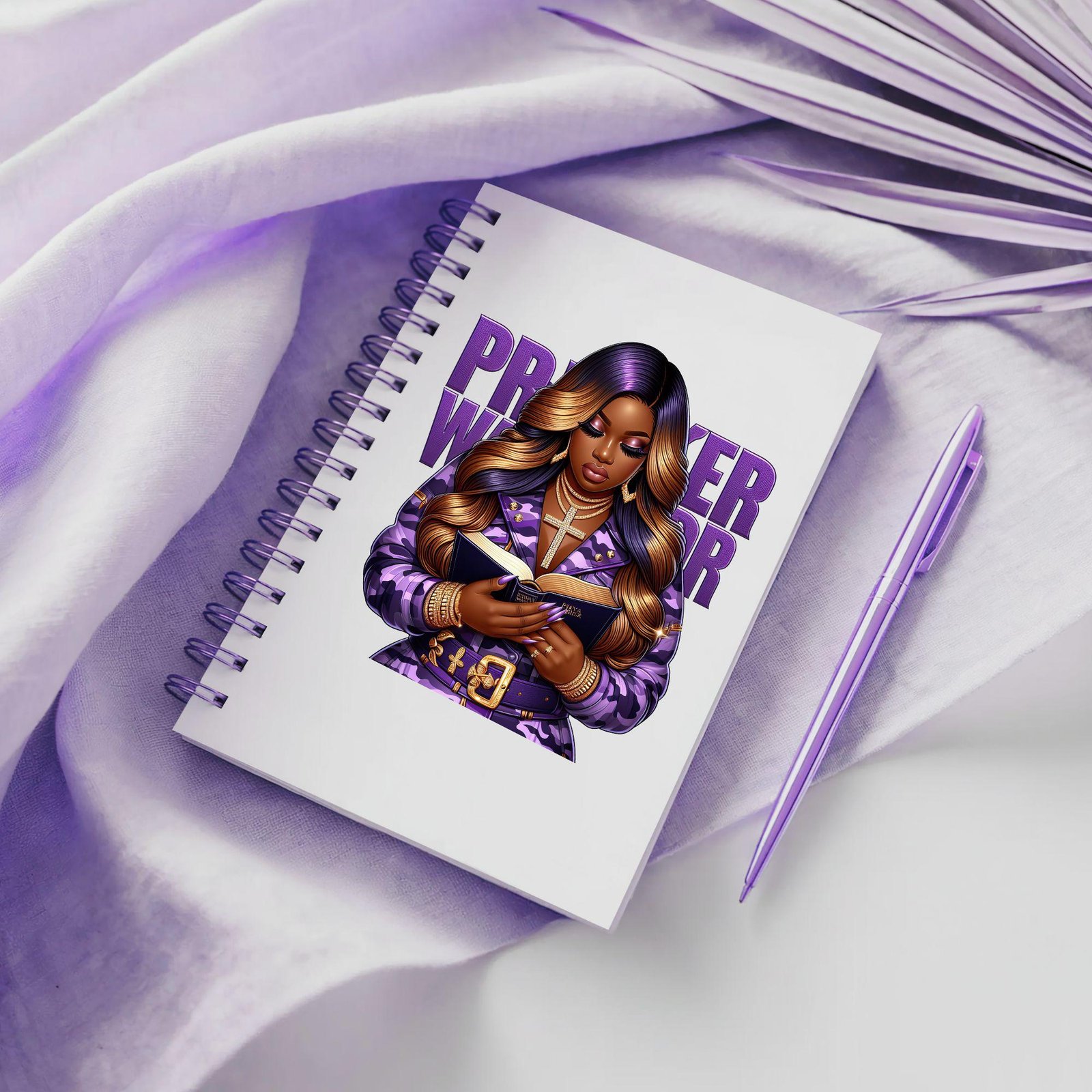 Prayer Warrior PNG, Christian Black Woman Clipart, Religious Sublimation Design, Gospel Shirt PNG, Faith Warrior Graphic, DTF Print File - Image 3