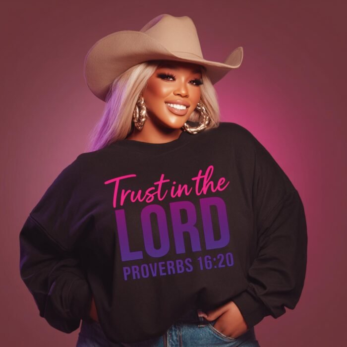 Trust in the Lord Proverbs 16:20 PNG | Christian Bible Verse Shirt Design | Scripture Faith Quote Sublimation | Instant Digital Download