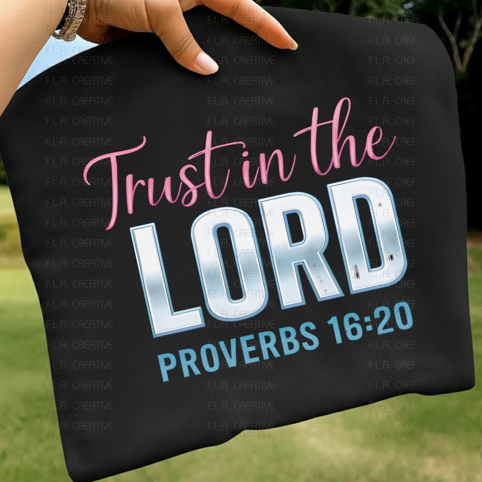Trust in the Lord Proverbs 16:20 PNG | Christian Bible Verse Shirt Design | Scripture Faith Quote Sublimation | Instant Digital Download - Image 3