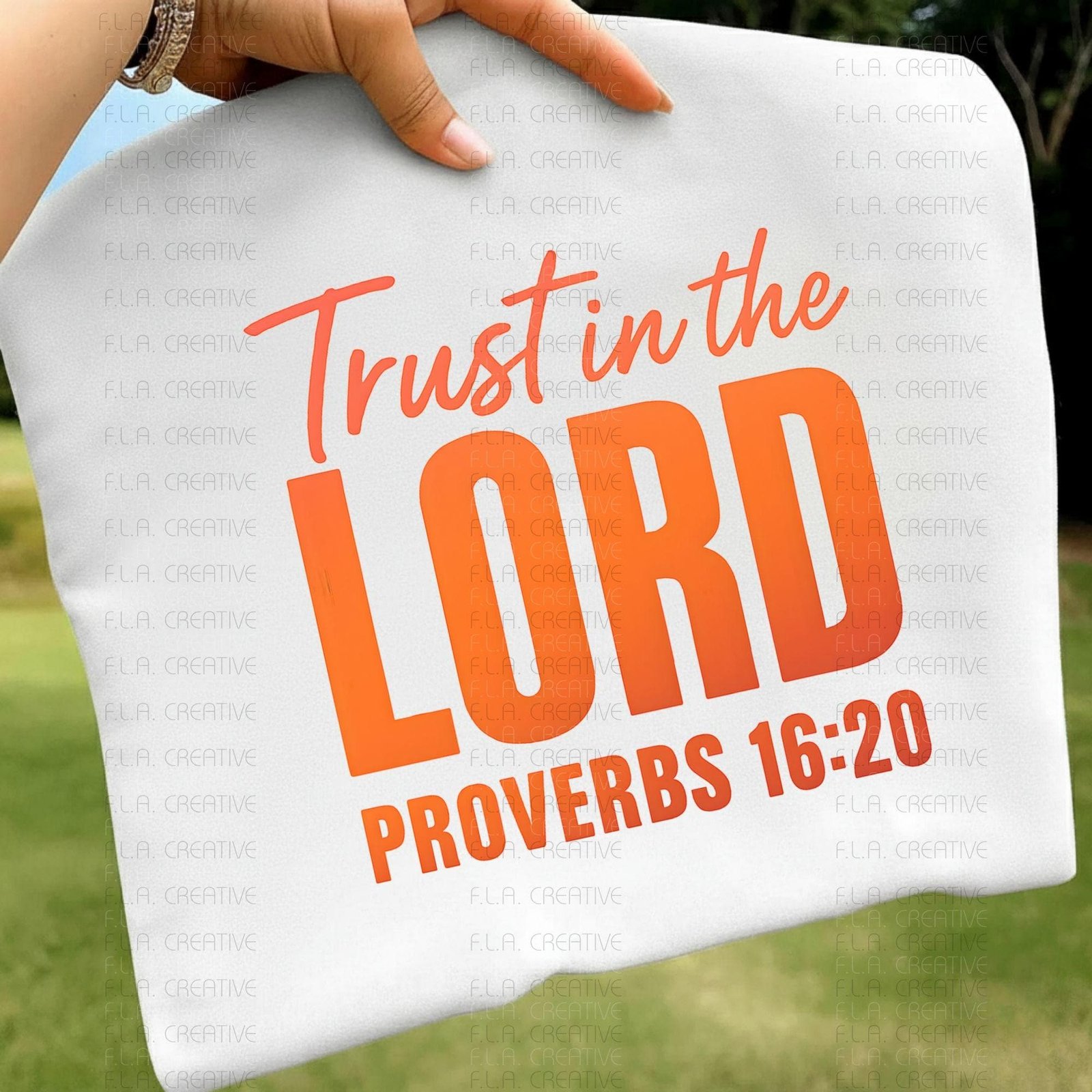 Trust in the Lord Proverbs 16:20 PNG | Christian Bible Verse Shirt Design | Scripture Faith Quote Sublimation | Instant Digital Download - Image 3