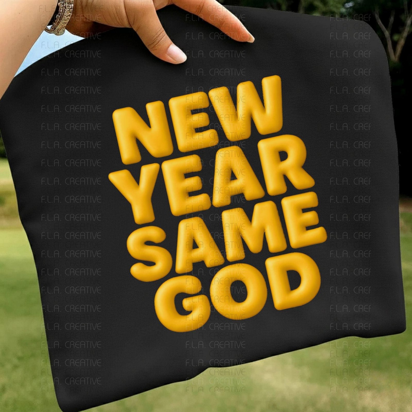 New Year Same God Bubble Letters PNG, Christian New Year Shirt Design, Faith Quote Graphic, Religious Sublimation, DTF Print File - Image 4