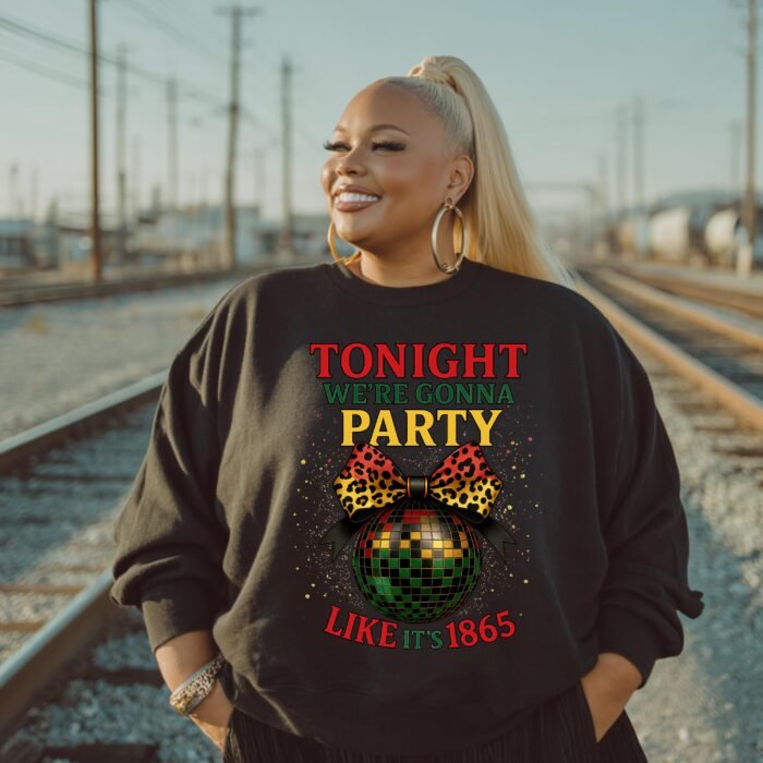 Tonight We're Going to Party Like It's 1865 PNG | Juneteenth Disco Ball Black History Shirt Design (Instant Digital Download)