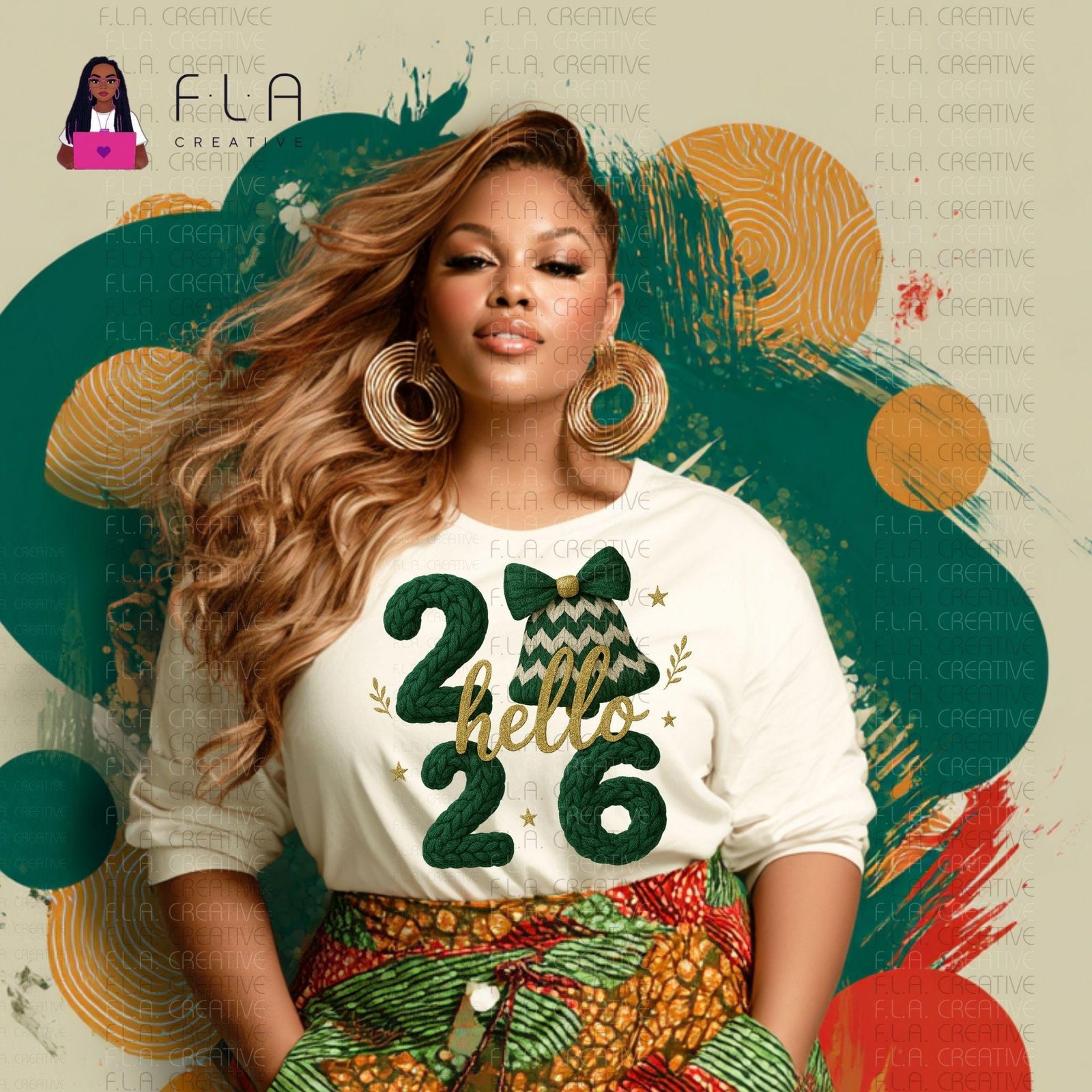 Hello 2026 PNG Bundle, New Year Shirt Png, Faux Knit 2026 Design, Sublimation Png, DTF Print File, Commercial Use - Image 3