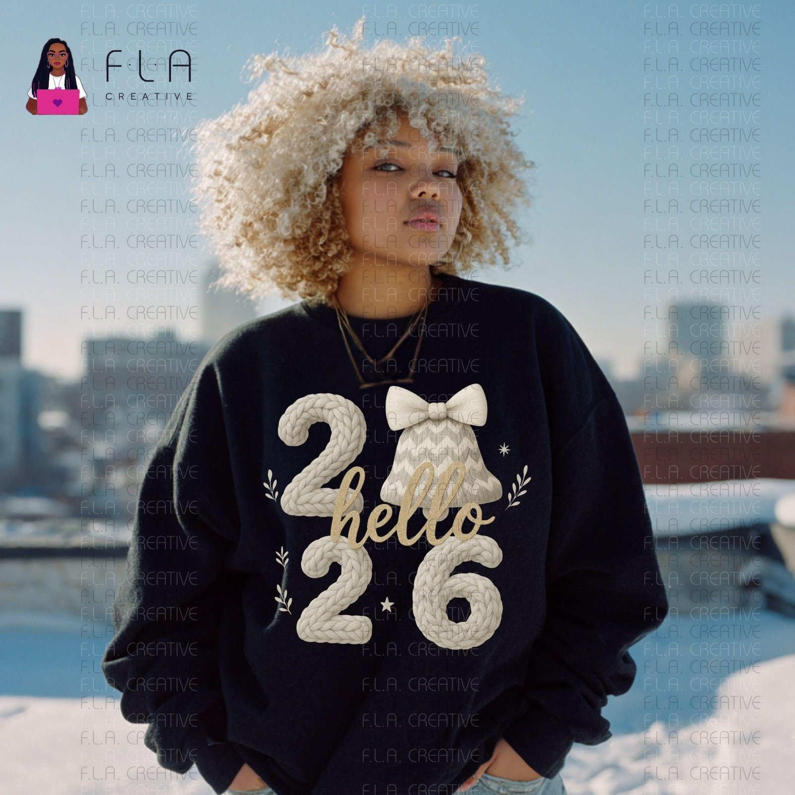 Hello 2026 PNG Bundle, New Year Shirt Png, Faux Knit 2026 Design, Sublimation Png, DTF Print File, Commercial Use - Image 6