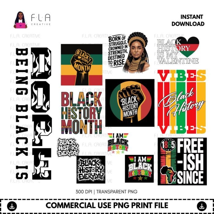 Alternative view of Black History Month Designs: Afrocentric Shirt Graphics (Commercial Use)