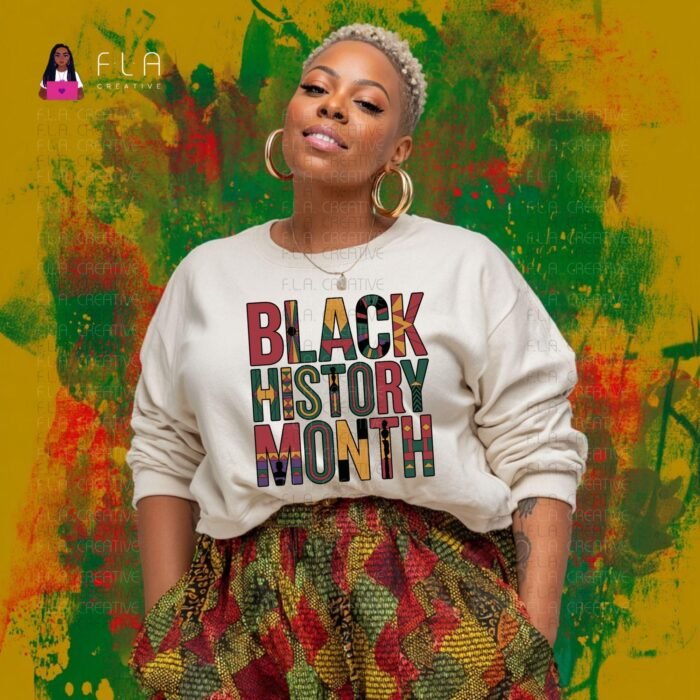 Black History Month PNG, Afrocentric Typography Shirt Design, Sublimation DTF PNG