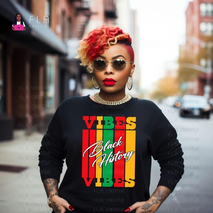 Black History Vibes PNG, Afrocentric Retro Shirt Design, Black Pride Sublimation PNG