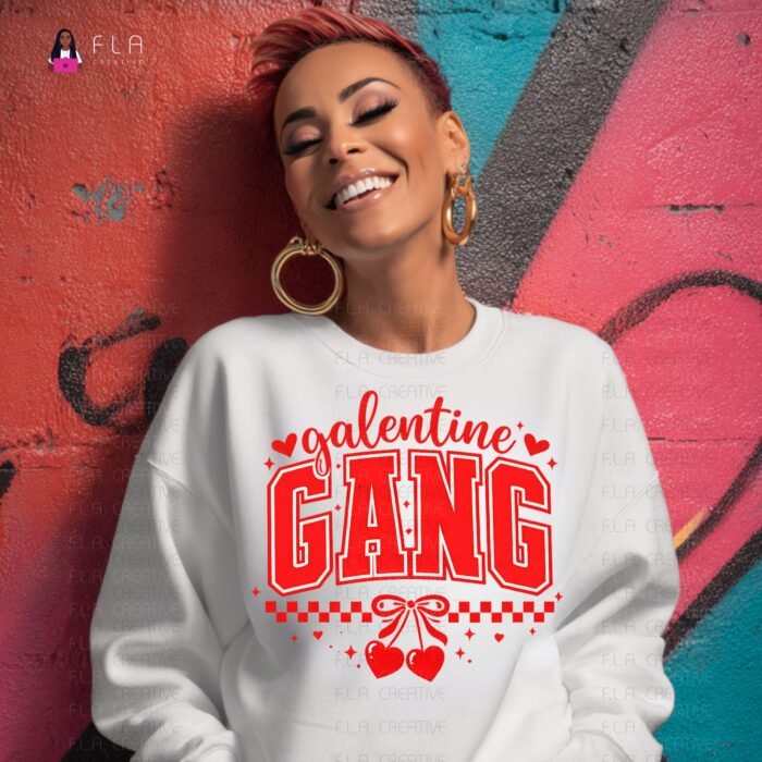Galentine Gang PNG, Red Valentine Shirt Design, Women Empowerment Sublimation