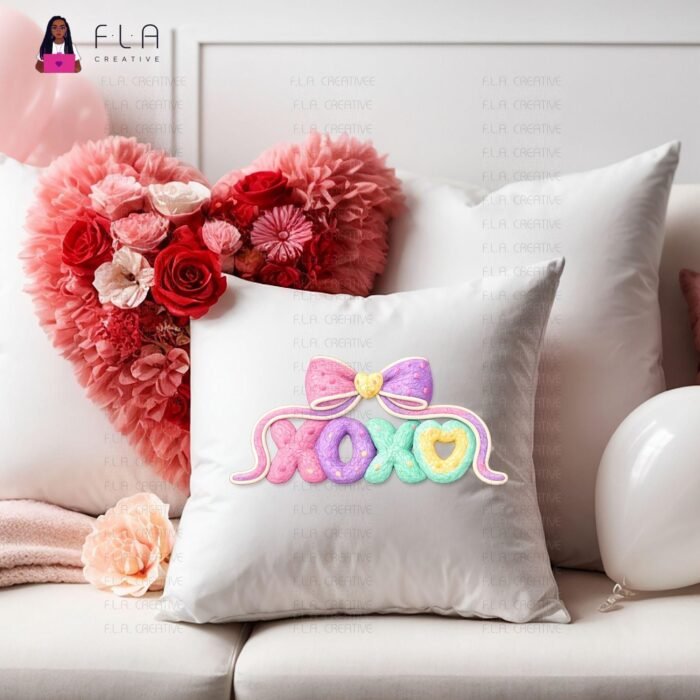 Alternative view of XOXO Pastel Cookie Valentine's PNG (Instant Download)