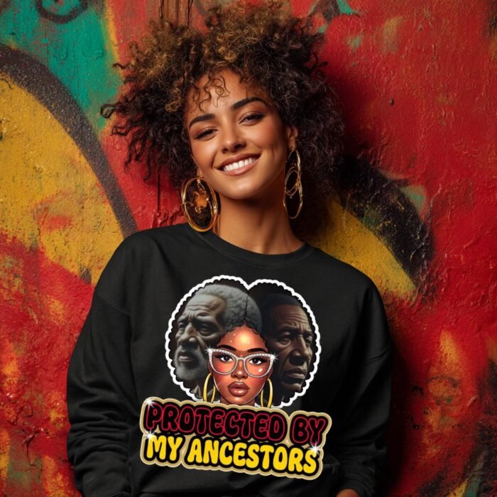 Alternative view of Protected By My Ancestors: Afrocentric Melanin Art (Instant PNG)