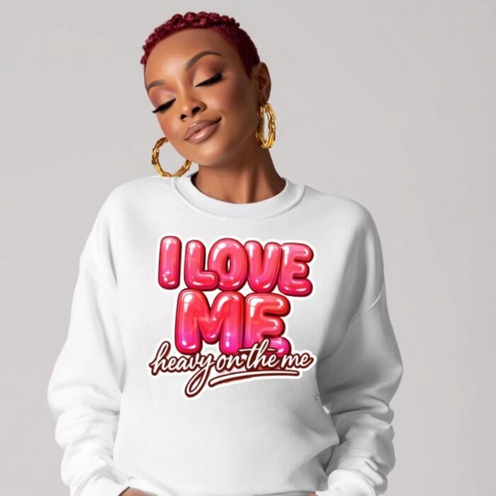 Alternative view of I Love Me Quote PNG: Bold Retro Bubble Style (Instant Download)