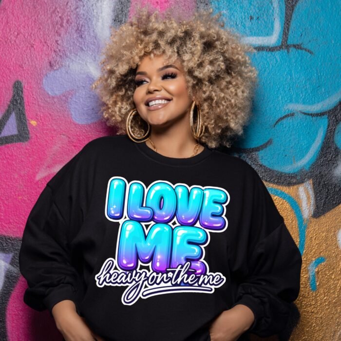 I Love Me Quote PNG: Bold Retro Bubble Style (Instant Download)