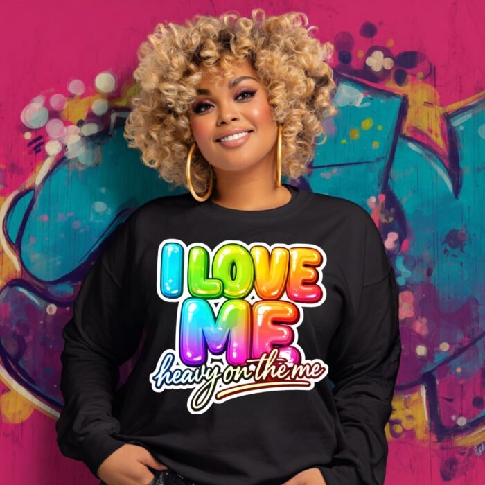 Alternative view of I Love Me Quote PNG: Bold Retro Bubble Style (Instant Download)