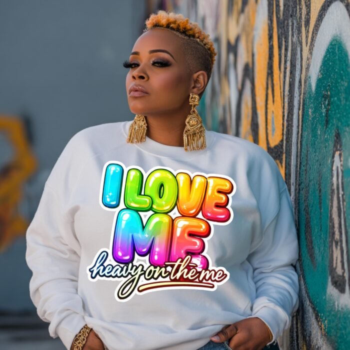 I Love Me Quote PNG: Bold Retro Bubble Style (Instant Download)